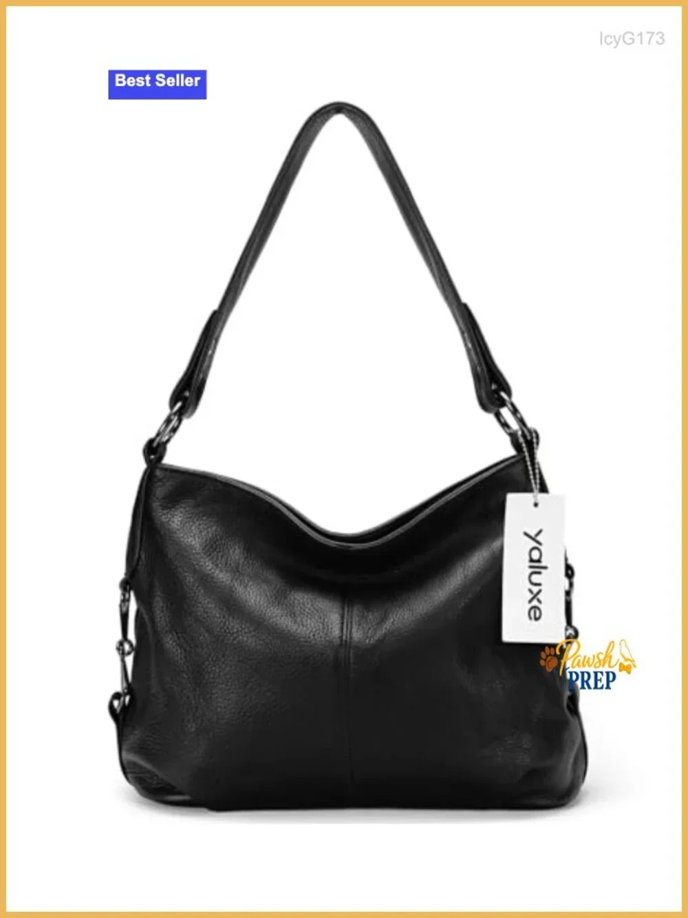 Genuine Leather Hobo Shoulder Bag Crossbody Purse with Removable Strap
